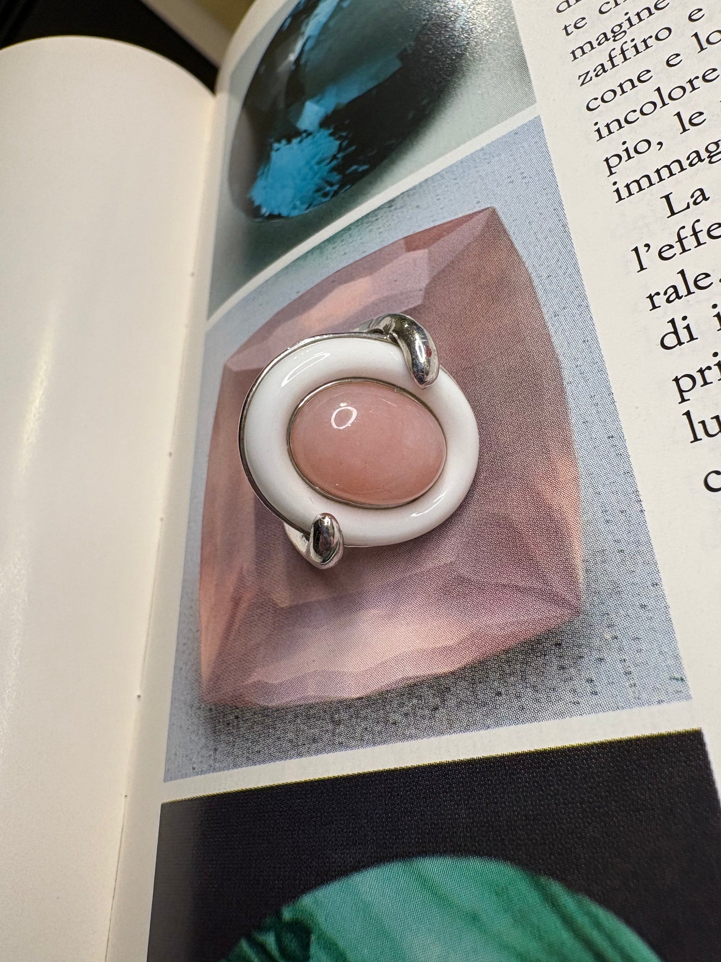 Anello Argento 925 e Quarzo rosa