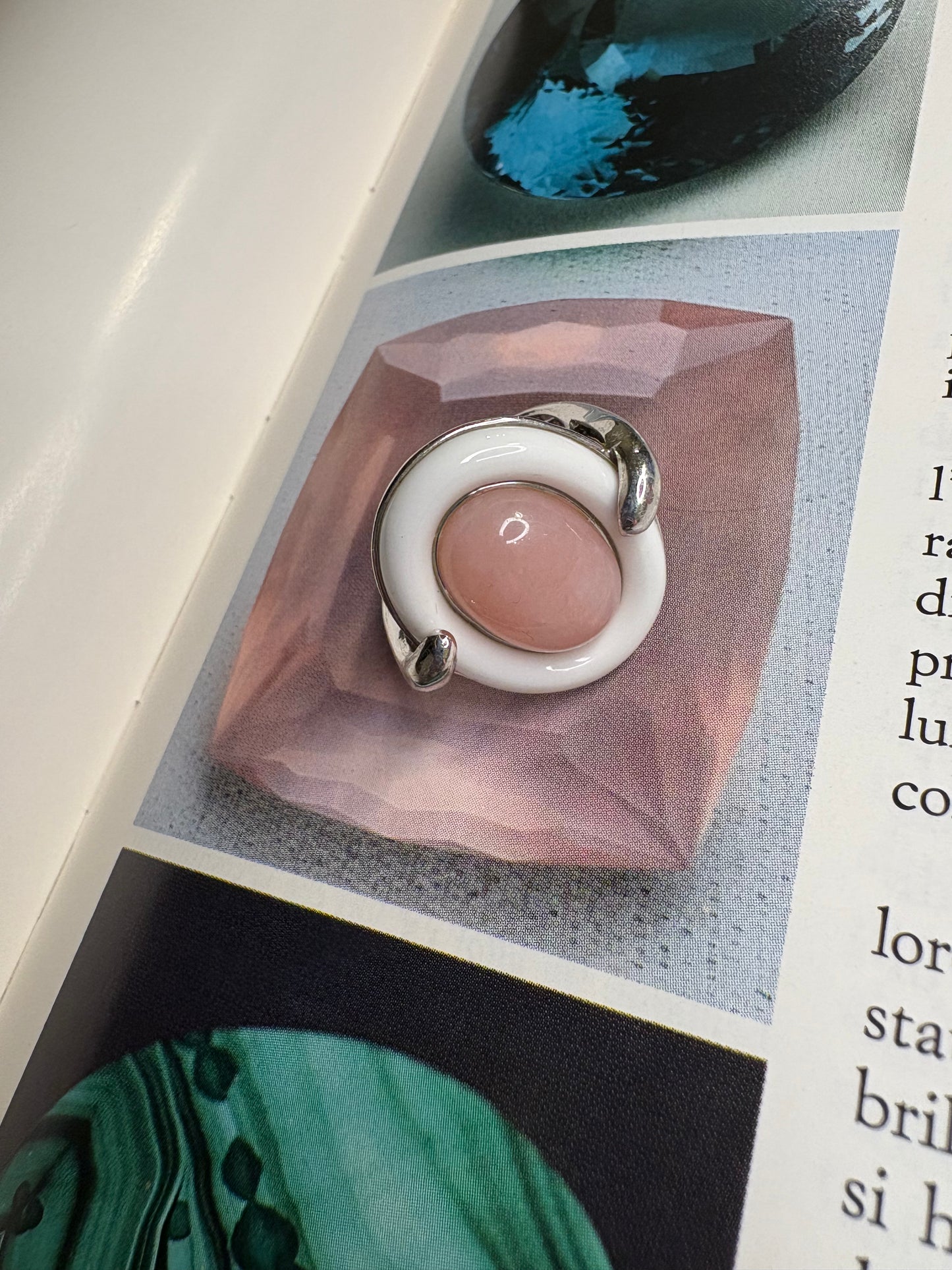 Anello Argento 925 e Quarzo rosa