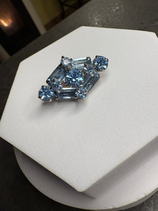 Spilla Cristalli azzurri