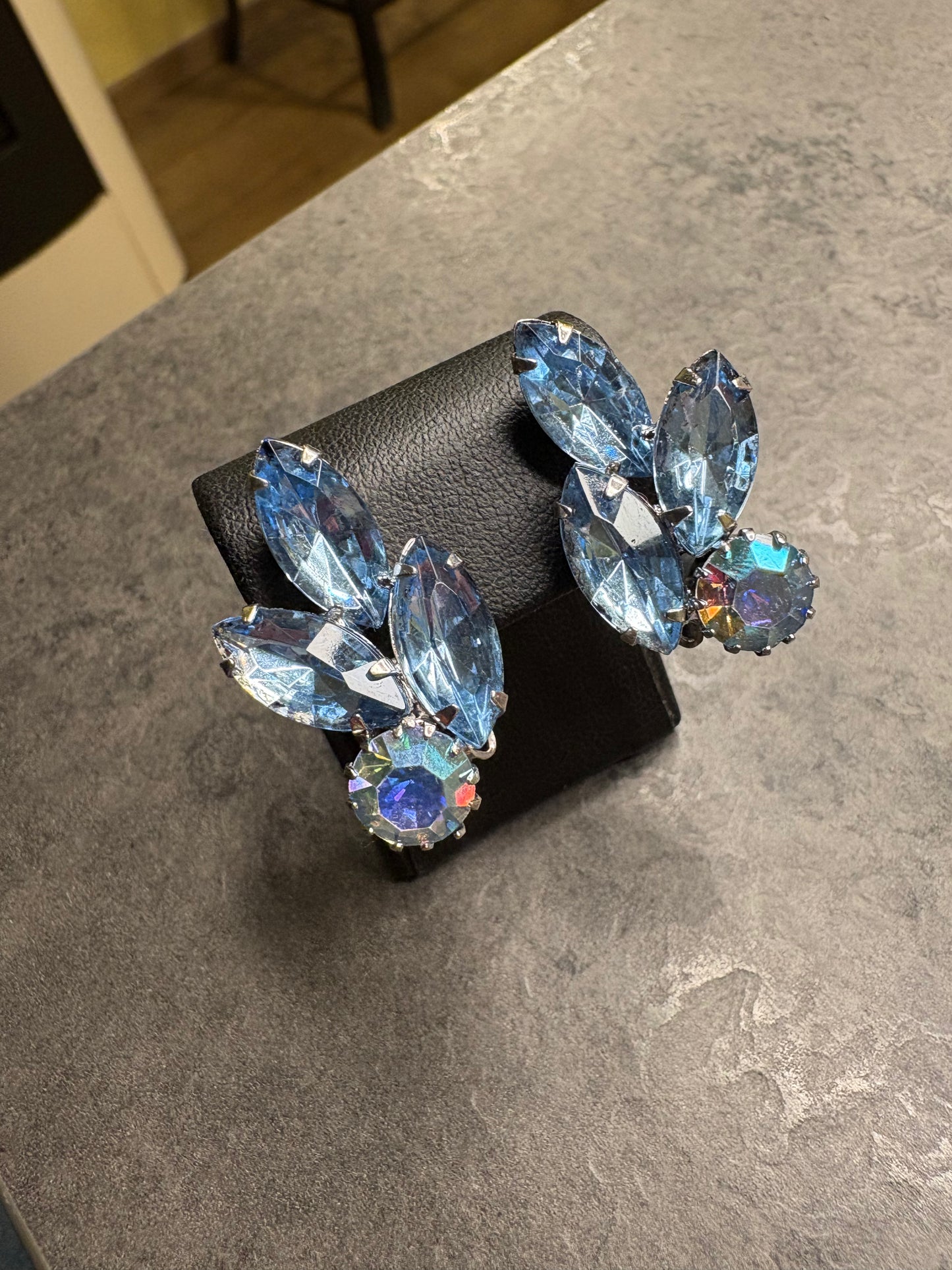 Orecchìni Cristalli azzurri