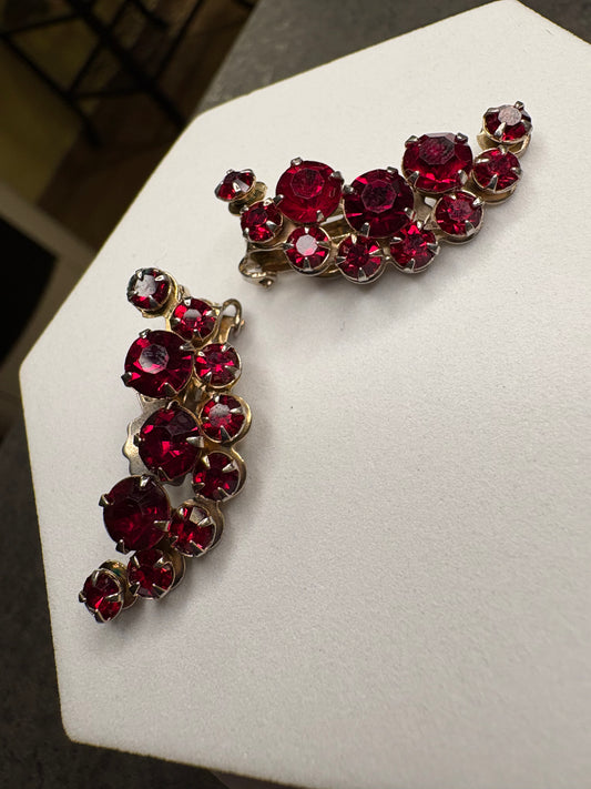 Orecchìni Cristalli rossi