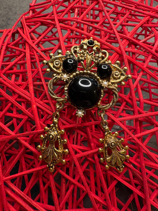 Spilla “Cabochon neri”