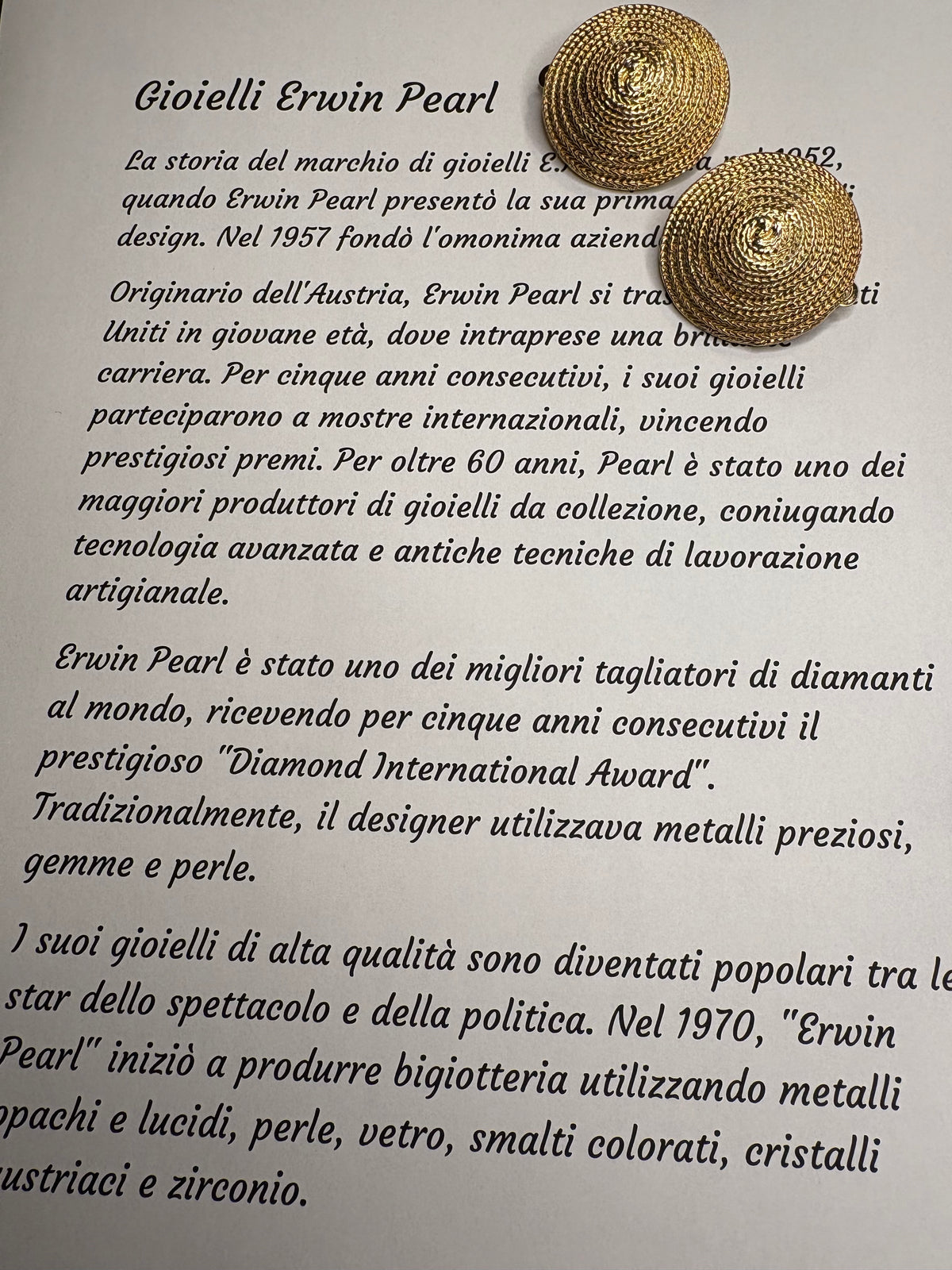 Orecchìni Erwin Pearl
